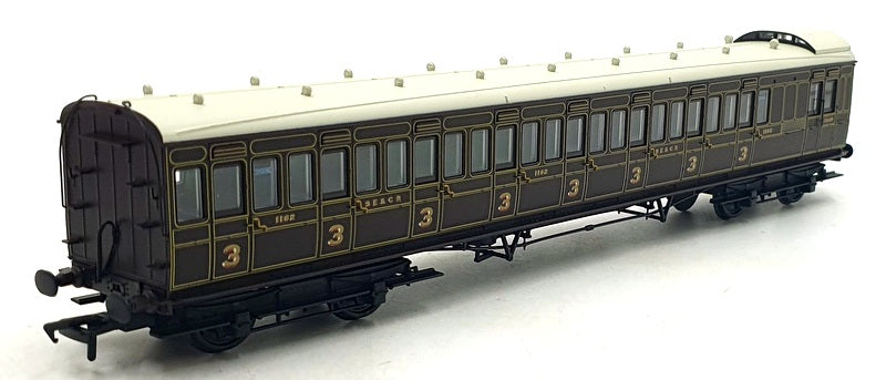 Bachmann OO 1/76 Scale 39-620 - SE&CR 60' Birdcage Brake Third Coach Dark Lake