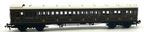 Bachmann OO 1/76 Scale 39-620 - SE&CR 60' Birdcage Brake Third Coach Dark Lake