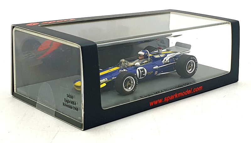 Spark 1/43 Scale S4260 - Eagle MK4 #12 Riverside 1968 - Mark Donohue