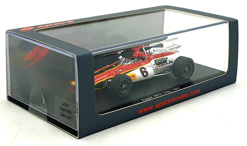 Spark 1/43 Scale S4257 - Eagle MK3 #6 Indy 1967 - Bobby Unser
