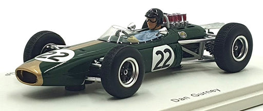 Spark 1/43 Scale S4333 - F1 Brabham BT7 #22 1st French GP 1964 - Dan Gurney