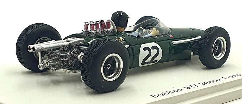 Spark 1/43 Scale S4333 - F1 Brabham BT7 #22 1st French GP 1964 - Dan Gurney