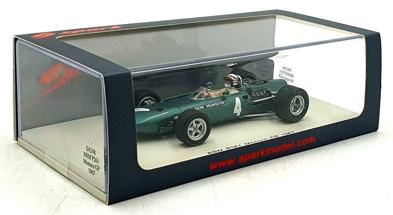 Spark 1/43 Scale S4248 - F1 BRM P261 #4 Monaco GP 1967 - Jackie Stewart