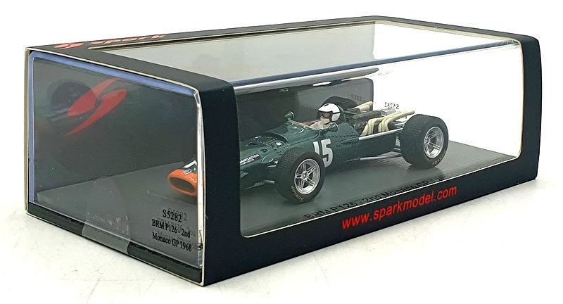 Spark 1/43 Scale S5282 - F1 BRM P126 #15 Monaco GP 1968 - Richard Attwood