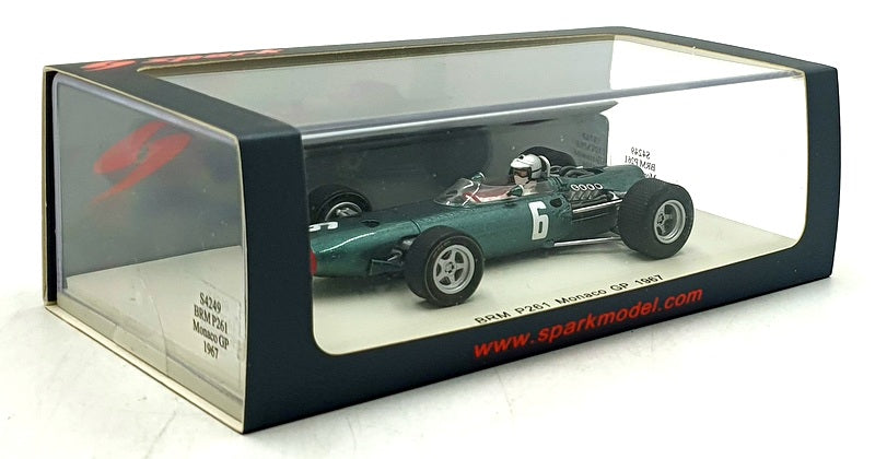 Spark 1/43 Scale S4249 - F1 BRM P261 #6 Monaco GP 1967 - Piers Courage