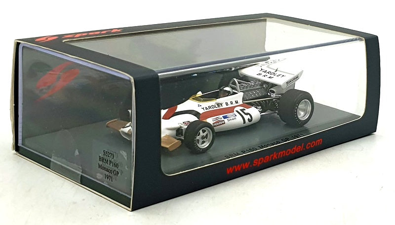Spark 1/43 Scale S5273 - F1 BRM P160 #15 Monaco GP 1971 - Pedro Rodriguez