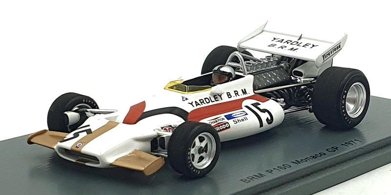 Spark 1/43 Scale S5273 - F1 BRM P160 #15 Monaco GP 1971 - Pedro Rodriguez