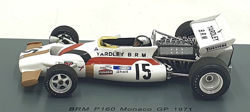 Spark 1/43 Scale S5273 - F1 BRM P160 #15 Monaco GP 1971 - Pedro Rodriguez