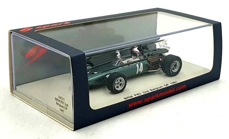 Spark 1/43 Scale S4251 - F1 BRM P83 #14 2nd Belgium GP 1967 - Jackie Stewart