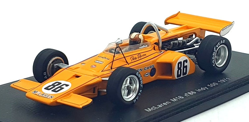 Spark 1/43 Scale S3140 - McLaren M16 #86 Indy 500 1971 - Peter Revson