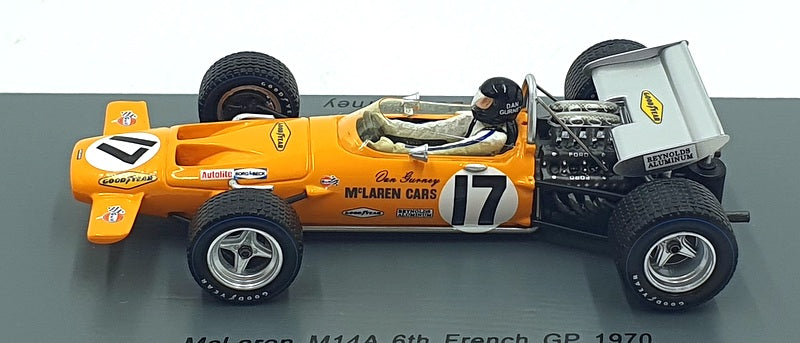Spark 1/43 Scale S4844 - F1 McLaren M14A #17 6th French GP 1970 - Gurney