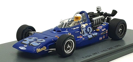 Spark 1/43 Scale S4263 - Eagle MK7 #42 Indy 500 1969 - Hulme
