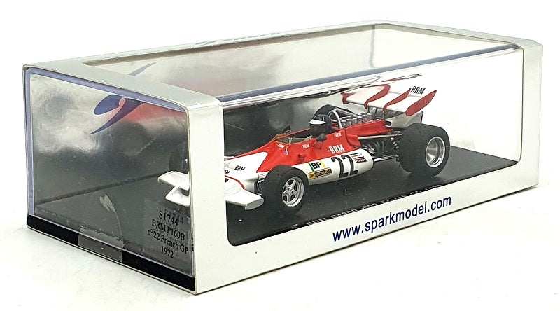 Spark 1/43 Scale S1744 - F1 BRM P160B #22 French GP 1972 - Gethin