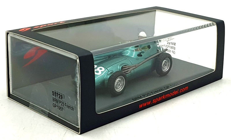 Spark 1/43 Scale S5729 - F1 BRM P25 #28 French GP 1957 - Mackey-Fraser