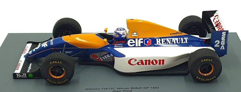 Spark 1/18 Scale Resin 18S733 - F1 Williams FW15C #2 1st British GP 1993 - Prost