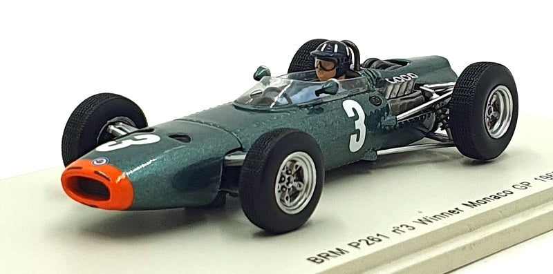 Spark 1/43 Scale S1858 - F1 BRM P261 #3 1st Monaco GP 1965 - Graham Hill