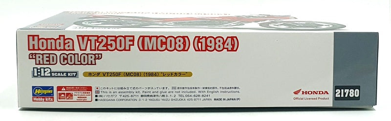 Hasegawa Kits 1/12 Scale 21780 - 1984 Honda VT250F (MC08) - Red
