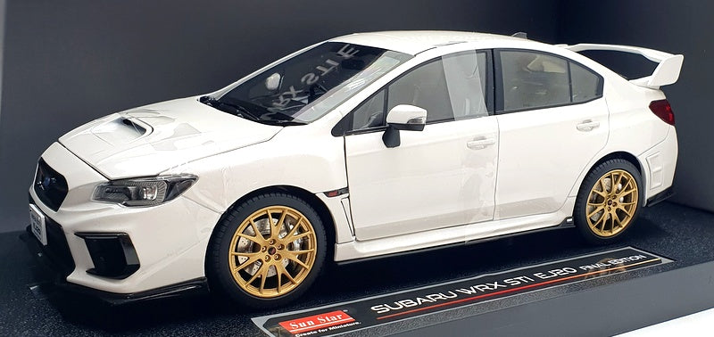 Sun Star 1/18 Scale 5559 - Sabaru WRX STI EJ20 Final Edition Crystal White Pearl
