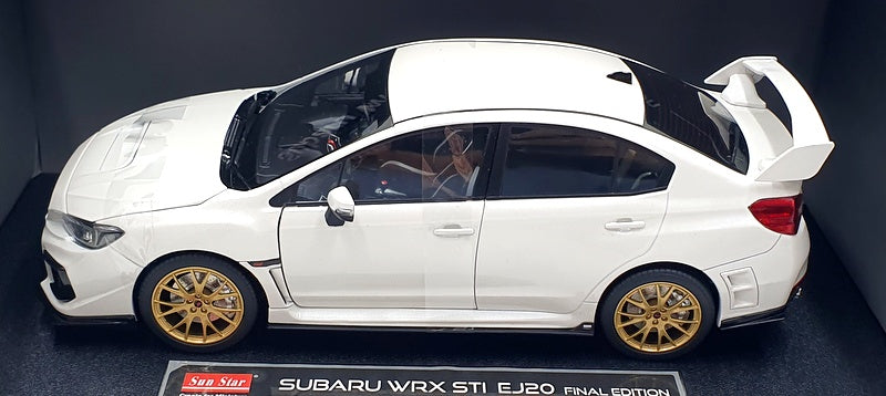 Sun Star 1/18 Scale 5559 - Sabaru WRX STI EJ20 Final Edition Crystal White Pearl
