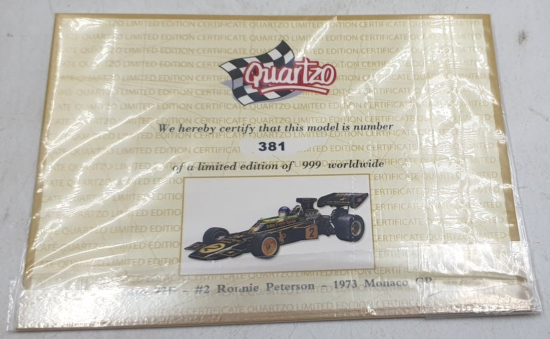 Quartzo 1/18 Scale 18293 - F1 Team Lotus Type 72E #2 Monaco GP 1973