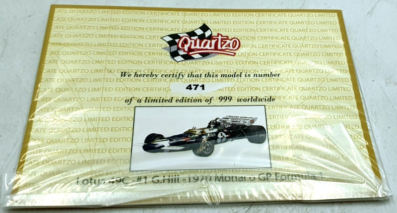 Quartzo 1/18 Scale 18223 - F1 Team Lotus Type 49C #1 Monaco GP 1970