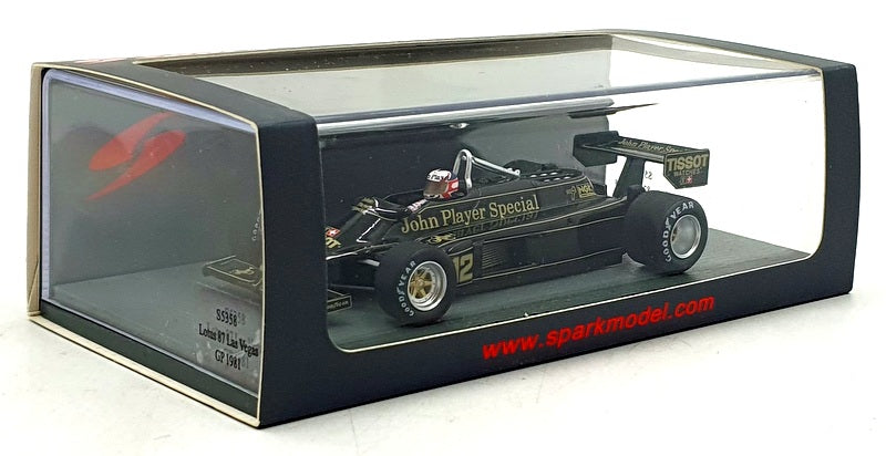 Spark 1/43 Scale S5358 - F1 Lotus 87 #12 Las Vegas GP 1981 - Nigel Mansell