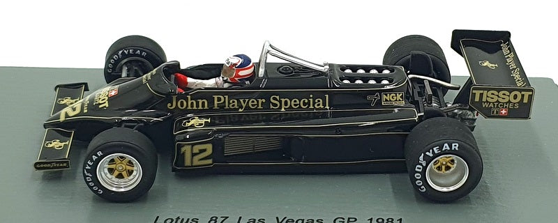 Spark 1/43 Scale S5358 - F1 Lotus 87 #12 Las Vegas GP 1981 - Nigel Mansell