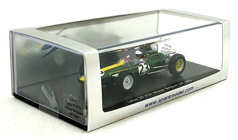 Spark 1/43 Scale 1771 - F1 Lotus 25 #23 1st Belgium GP 1964 - Jim Clark