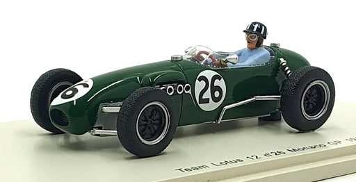 Spark 1/43 Scale S1833 - F1 Team Lotus 12 #26 Monaco GP 1958 G.Hill