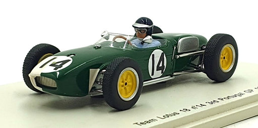 Spark 1/43 Scale Resin S1840 - F1 Lotus 18 #14 3rd Portugal GP 1960 - Jim Clark