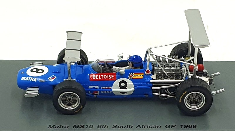 Spark 1/43 Scale S5382 - F1 Matra MS10 #8 6th South African GP 1969 - Beltoise