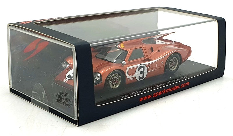 Spark 1/43 Scale S4543 - F1 Ford GT40 MkIV #3 24Hr Le Mans 1967 Andretti/Bianchi