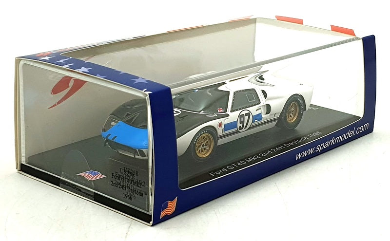 Spark 1/43 Scale US258 - F1 Ford GT40 Mk2 #97 2nd 24Hr Daytona 1966 Gurney/Grant