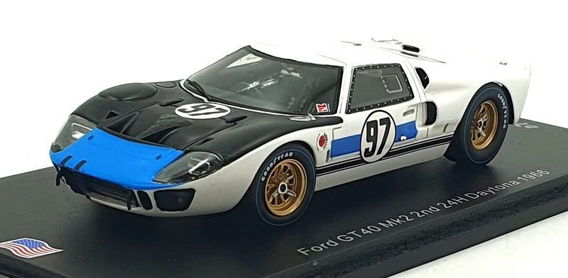 Spark 1/43 Scale US258 - F1 Ford GT40 Mk2 #97 2nd 24Hr Daytona 1966 Gurney/Grant