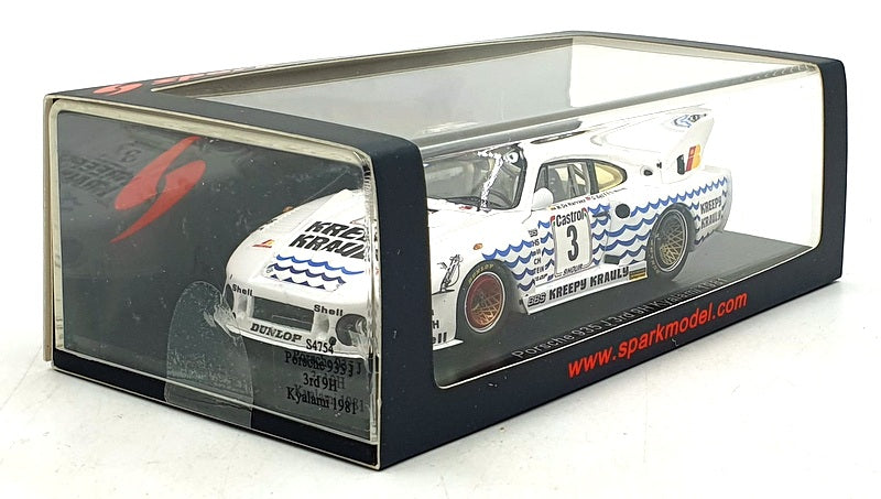 Spark 1/43 Scale S4754 - F1 Porsche 935 J #3 3rd 9Hr Kyalami 1981