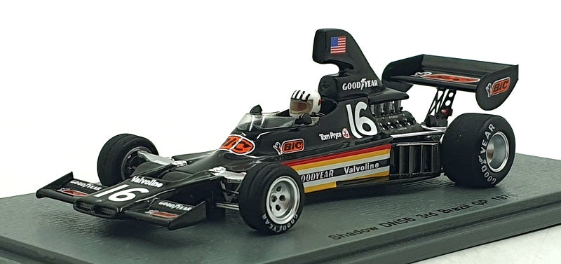 Spark 1/43 Scale S3837 - Shadow DN5B #16 3rd Brazil GP 1976 - Tom Pryce