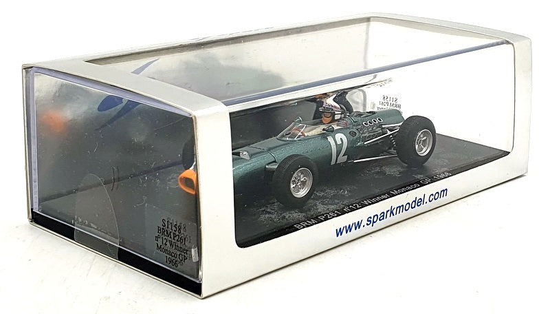 Spark 1/43 Scale S1158 - F1 BRM P261 #12 1st Monaco GP 1966 - Stewart
