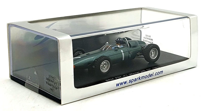 Spark 1/43 Scale S1152 - F1 BRM P57 #1 1st US GP 1963 - G. Hill