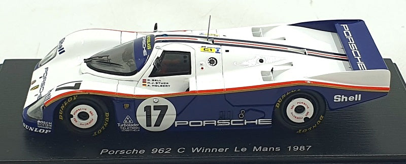 Spark 1/43 Scale 43LM87 - Porsche 962 C #17 1st Le Mans 1987 Bell/Holbert/Stuck