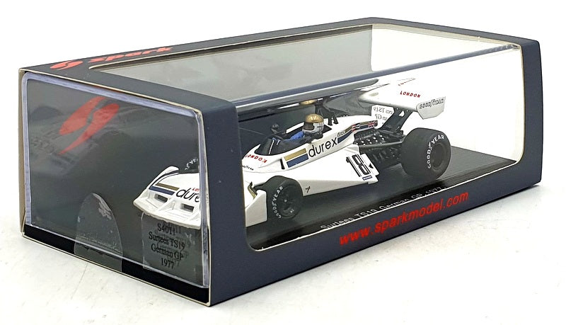 Spark 1/43 Scale S4011 - F1 Surtees TS19 #18 German GP 1977 - Schuppan