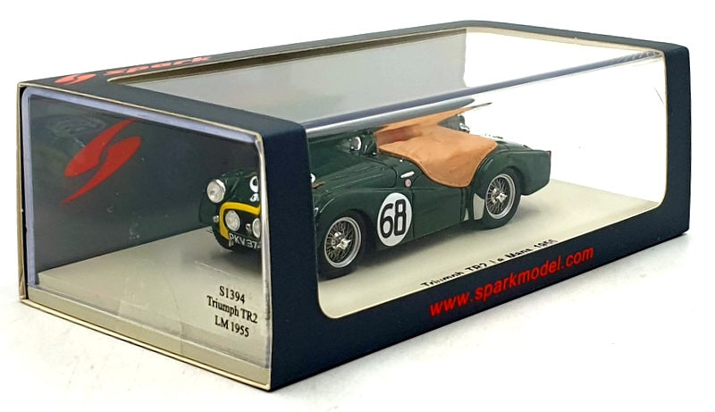Spark 1/43 Scale S1394 - Triumph TR2 #68 Le Mans 1955 - Brooke/Morris/Goodall