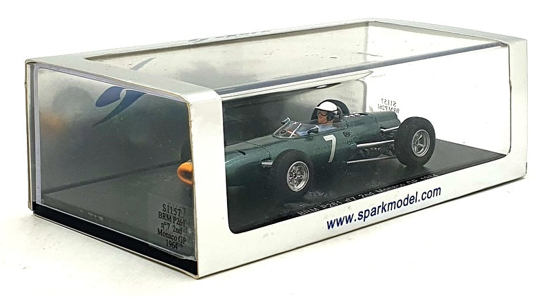 Spark 1/43 Scale S1157 - BRM P261 #7 2nd Monaco GP 1964 - Ginther