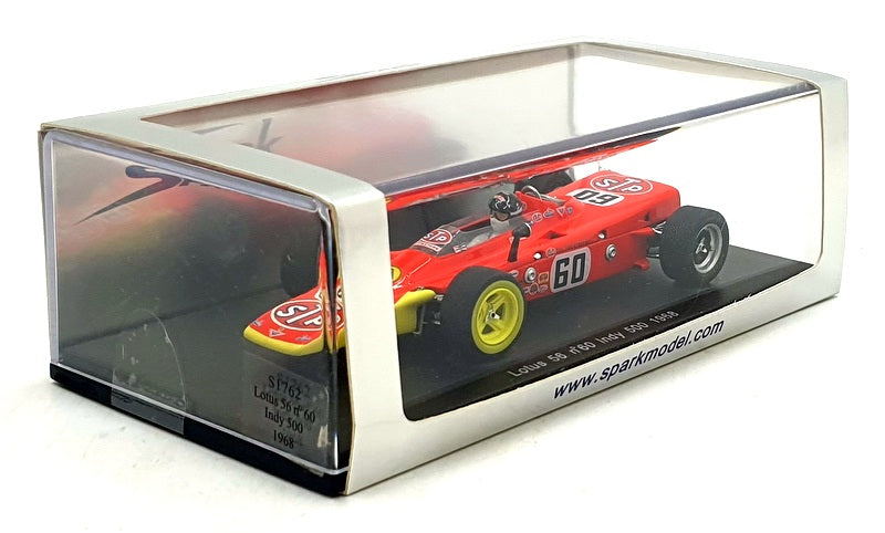 Spark 1/43 Scale S1762 - Lotus 56 #60 Indy 500 1968 - Leonard