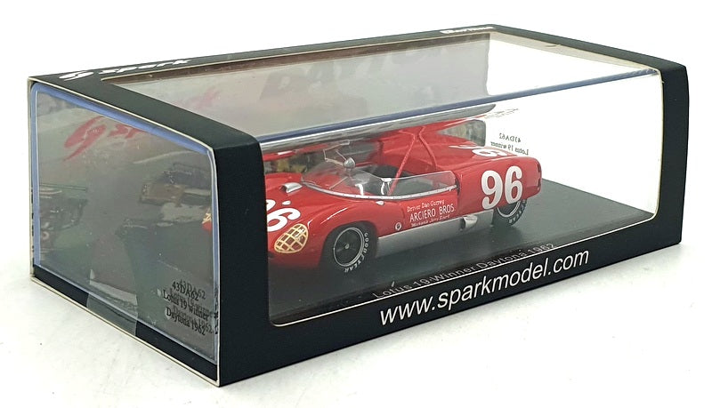 Spark 1/43 Scale 43DA62 - Lotus 19 #96 1st Daytona 1962 - Gurney