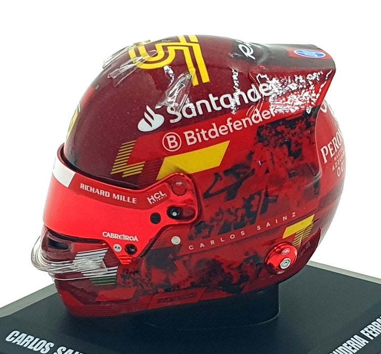 Look Smart 1/5 Scale LSHEL018 - F1 Ferrari Helmet Carlos Sainz Abu Dhabi GP 2024