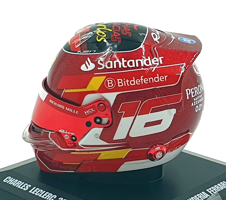 Look Smart 1/5 Scale LSHEL017 F1 Ferrari Helmet LeClerc #16 Abu Dhabi GP 2024