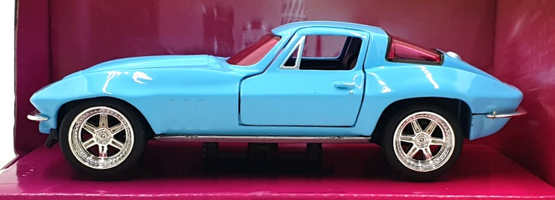 Jada 1/32 Scale 34852 - 1966 Chevrolet Corvette Pink Slips - Blue