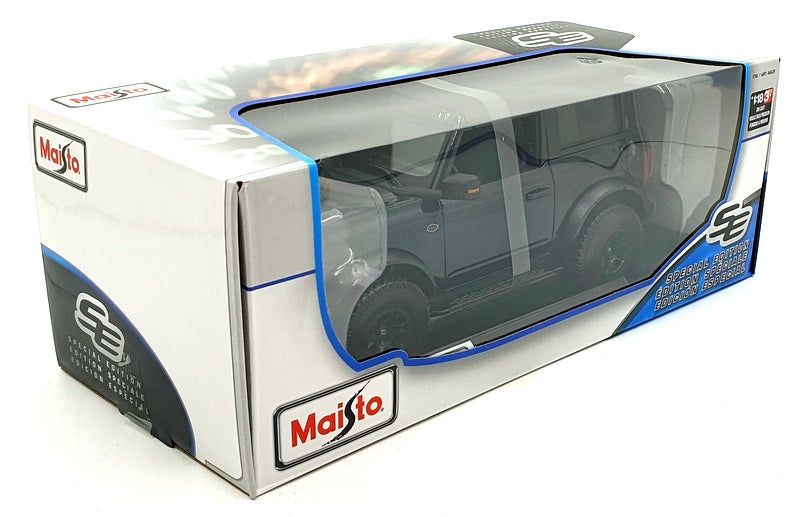 Maisto 1/18 Scale Diecast 46629 - 2021 Ford Bronco Wildtrak - Black