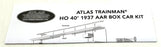 Atlas HO Scale Train Kit 21 000 060 - 1937 AAR 40' Box Car NY Central Rd 157749