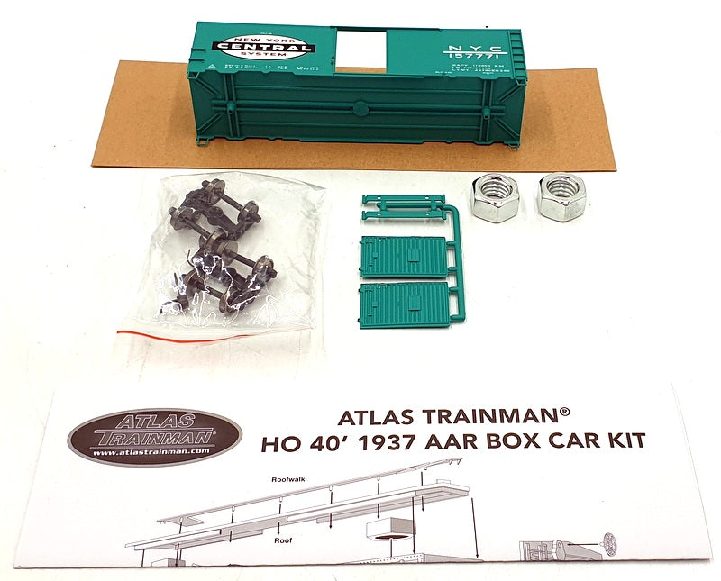 Atlas HO Scale Train Kit 20 004 681 - 1937 AAR 40' Box Car NY Central Rd 157771